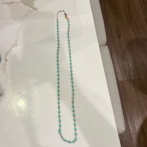 Long beaded turquoise necklace